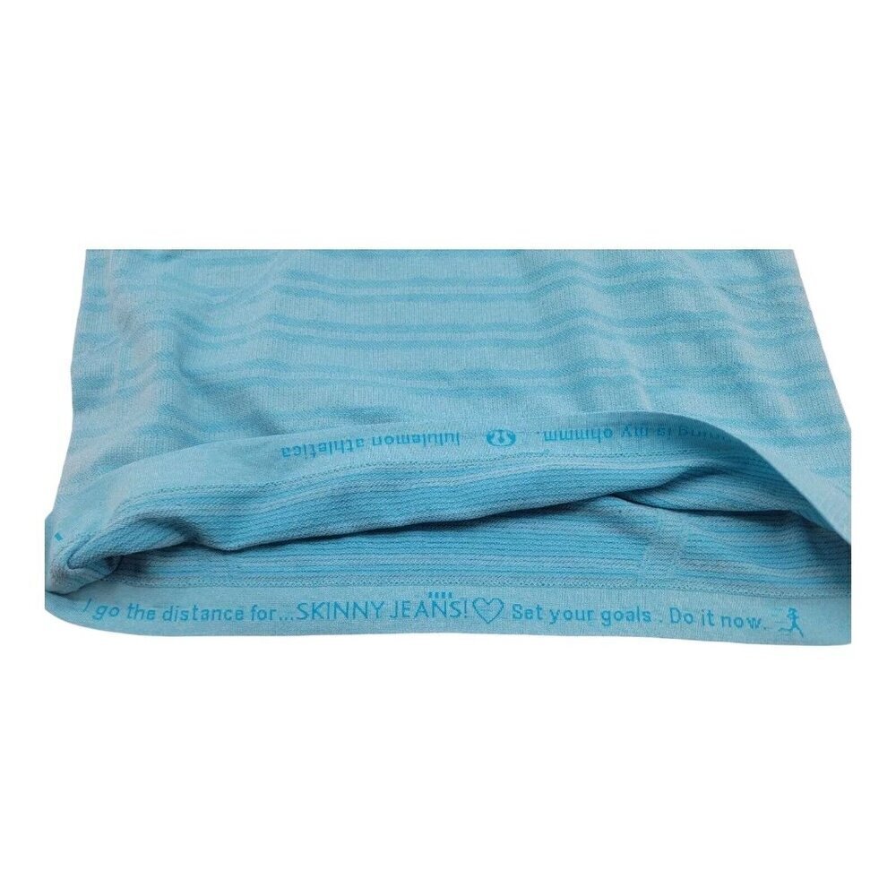 LULULEMON Shirt Women 10 Teal Swiftly Tech Heathered Forage Crossfit Athleisure - Picture 6 of 8